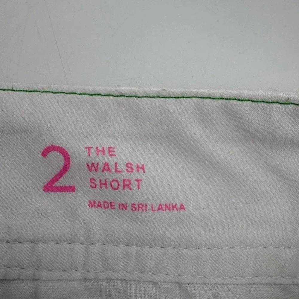Lilly Pulitzer The Walsh Floral Print Shorts White Casual Size 2‎ Summer Beach